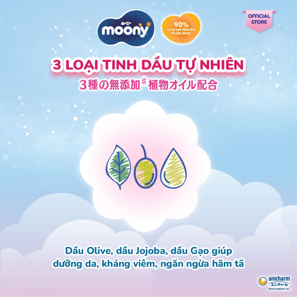 Tã Bỉm Moony Xanh