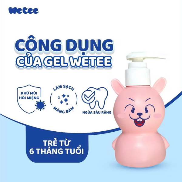 Gel Vệ Sinh Răng Miệng Wetee Cho Bé Từ 6 Tháng Tuổi