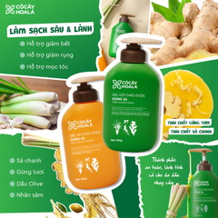 Dầu gội, xả thảo dược Gừng Sả Cỏ cây hoa lá 500g