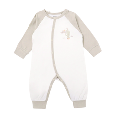 Body dài cài lệch bamboo Minh Baby