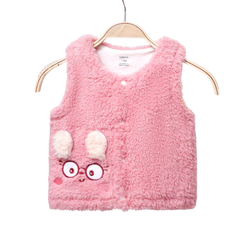 Áo Gile lông cừu cài giữa Dokma