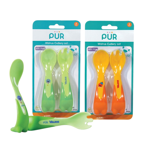 Bộ thìa nĩa tập ăn hình hải cẩu Pur