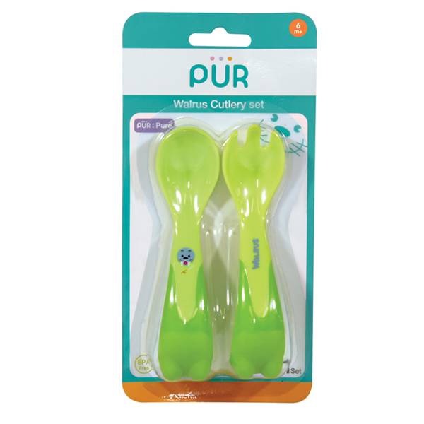 Bộ thìa nĩa tập ăn hình hải cẩu Pur