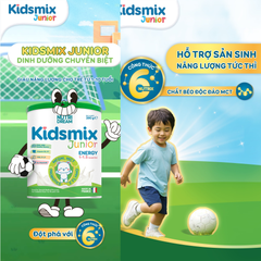 Sữa Kidsmix Junior cao năng lượng dành cho trẻ từ 1-10Y (Lon 390g)