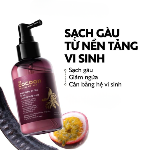 Xịt dưỡng da đầu bồ kết giảm gàu, ngứa Cocoon