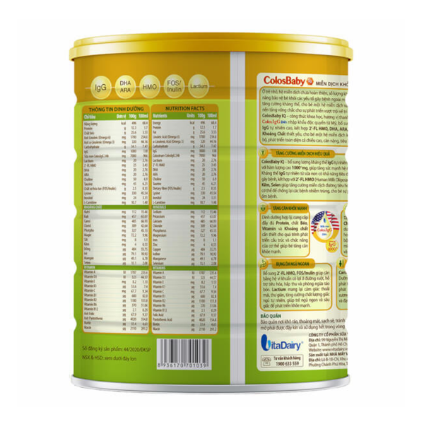 Sữa Colosbaby Gold IQ (Lon 800g)
