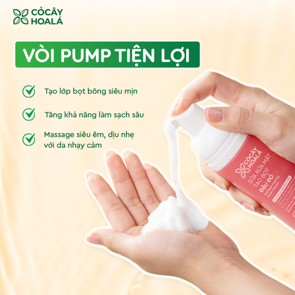 Sữa rửa mặt đậu đỏ Cỏ cây hoa lá 150ml