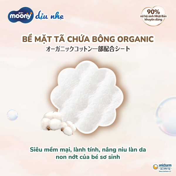 Tã Bỉm Moony Natural Trắng Dịu Nhẹ