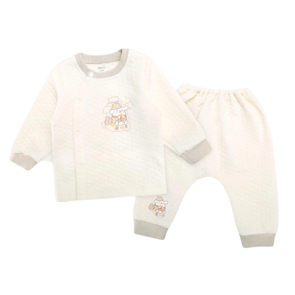 Bộ cài lệch dài tay chần bông Dokma