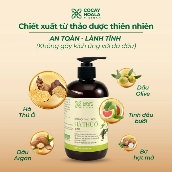 Dầu gội 2 in 1 Hà Thủ Ô 450g