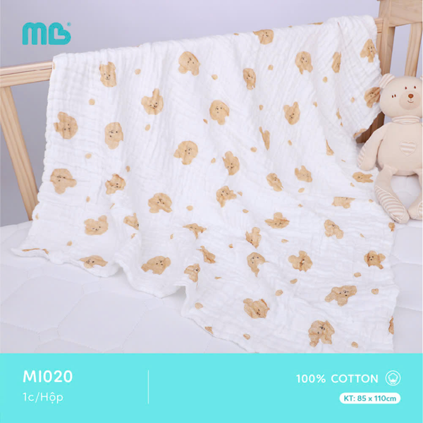 Khăn tắm cotton Minh Baby 5 lớp (85x100cm)