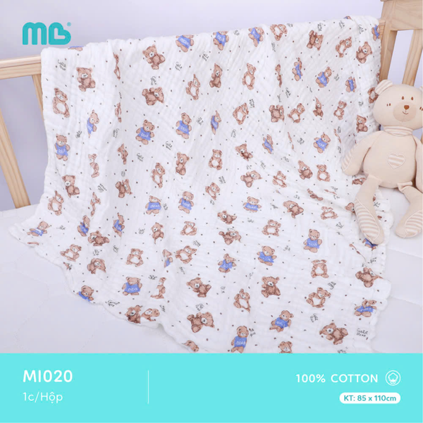 Khăn tắm cotton Minh Baby 5 lớp (85x100cm)