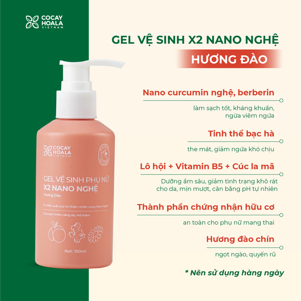 Gel vệ sinh x2 nano nghệ 150ml
