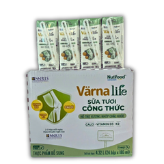Sữa tươi công thức Varna life freelactose ít ngọt cho người lớn tuổi 180ml