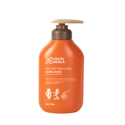 Sữa tắm thảo dược gừng nghệ Cỏ cây hoa lá 500ml
