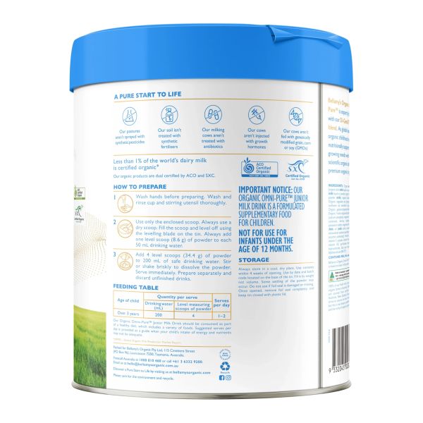 Sữa Bellamy’s Organic Omni Pure