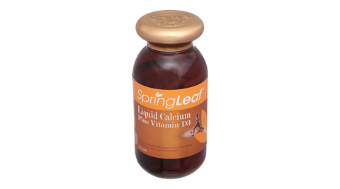 Thực phẩm bảo vệ sức khỏe Canxi Springleaf Liquid Calcium Plus Vitamin D3 lọ 60 viên