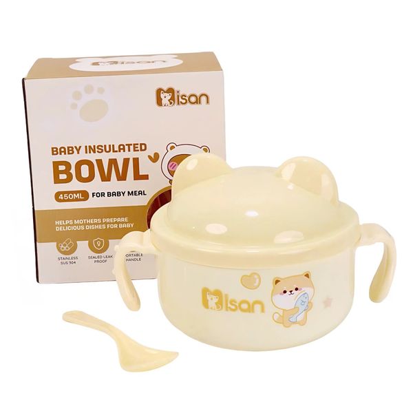 Bát ăn dặm inox kèm thìa Misan