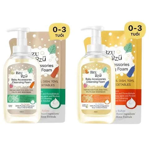 Nước rửa bình tạo bọt Bzu Bzu 500ml
