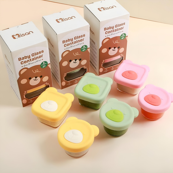 Hũ thuỷ tinh chia vạch đựng thức ăn dặm Misan 230ml
