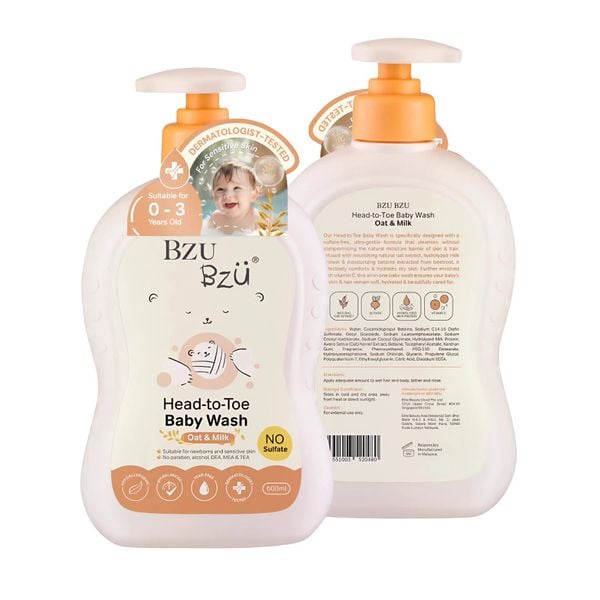 Sữa tắm gội yến mạch BZU BZU