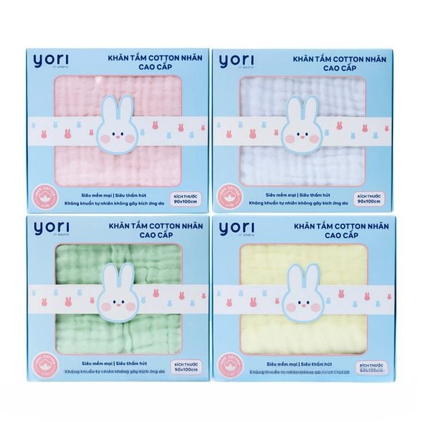 Khăn tắm Cotton nhăn cao cấp Yori 6 lớp