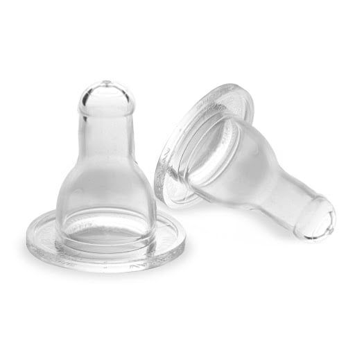 Núm ti silicone bình cổ thường thân thon Feeding Pur