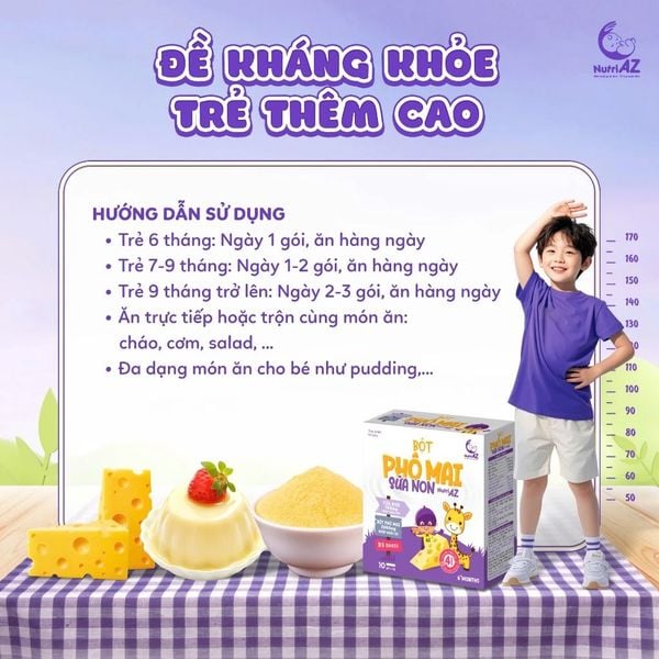 Phô Mai Tách Muối Cho Bé Ăn Dặm Bổ sung sữa non NutriAZ