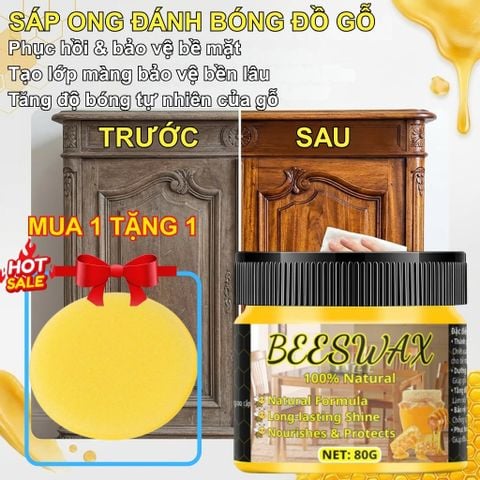 Sáp Ong Beeswax Đánh Bóng Đồ Gỗ – Dưỡng Ẩm, Phục Hồi, Tăng Bóng, Bảo Vệ Nội Thất Gỗ 