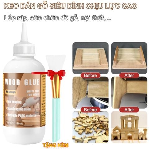 Keo Dán Gỗ Siêu Dính Chống Nước – Dán Nội Ngoại Thất, DIY & Nội Thất Cao Cấp, Khô Nhanh  - 150ML 