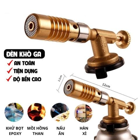  Đầu Khò Ga Mồi Lửa Bằng Đồng Nguyên Khối Cao Cấp 1300 Độ, Khò Khử Bọt Epoxy Resin 