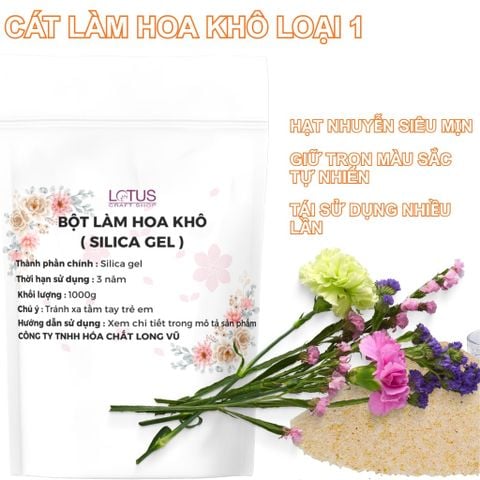  Cát Silica Làm Hoa Khô, Silica Gel Hạt Siêu Mịn Giữ Màu Tự Nhiên Tái Sử Dụng Nhiều Lần 