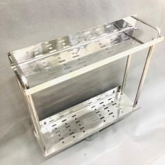 Kệ Gia Vị Tấm Treo 2 Tầng, Inox 304 Hiệu Obiste - KV 02(Mới )