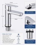 Vòi Chậu Lavabo 1 Lỗ Nóng - Lạnh OB_108