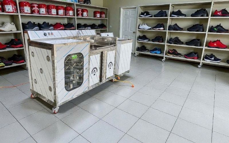  Máy giặt giầy, giặt mũ bảo hiểm máy vắt loại tách rời! 