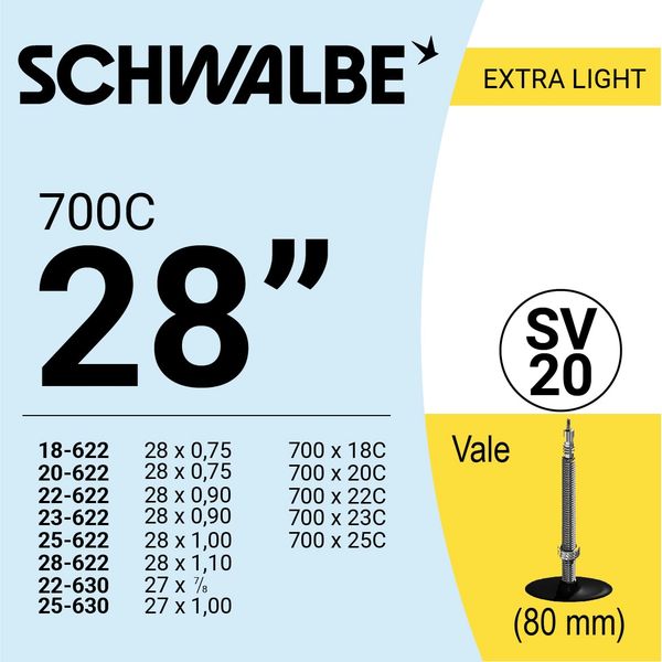  RUỘT XE ĐẠP 700c SV20 (80mm) 