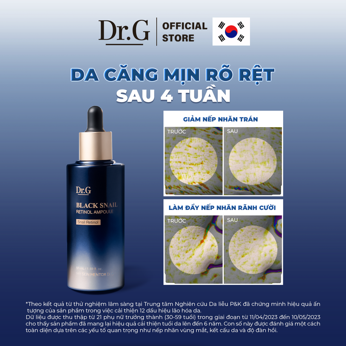  Tinh chất ngăn ngừa lão hóa chuyên sâu Dr.G Black Snail Retinol Ampoule 50ml 