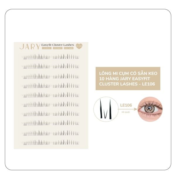 LÔNG MI CỤM CÓ SẴN KEO 10 HÀNG JARY EASYFIT CLUSTER LASHES