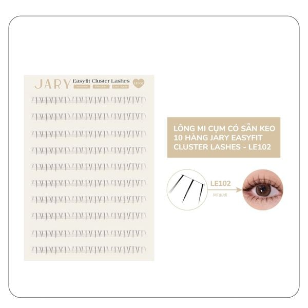 LÔNG MI CỤM CÓ SẴN KEO 10 HÀNG JARY EASYFIT CLUSTER LASHES
