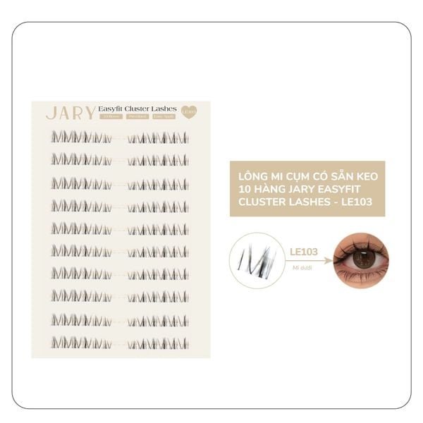 LÔNG MI CỤM CÓ SẴN KEO 10 HÀNG JARY EASYFIT CLUSTER LASHES
