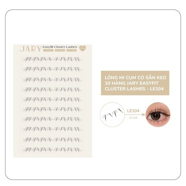 LÔNG MI CỤM CÓ SẴN KEO 10 HÀNG JARY EASYFIT CLUSTER LASHES