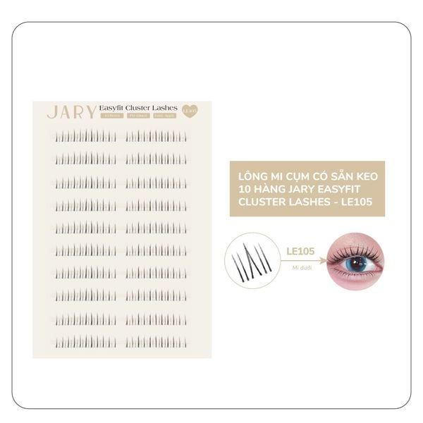 LÔNG MI CỤM CÓ SẴN KEO 10 HÀNG JARY EASYFIT CLUSTER LASHES