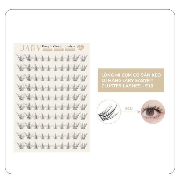 LÔNG MI CỤM CÓ SẴN KEO 10 HÀNG JARY EASYFIT CLUSTER LASHES