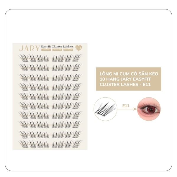 LÔNG MI CỤM CÓ SẴN KEO 10 HÀNG JARY EASYFIT CLUSTER LASHES