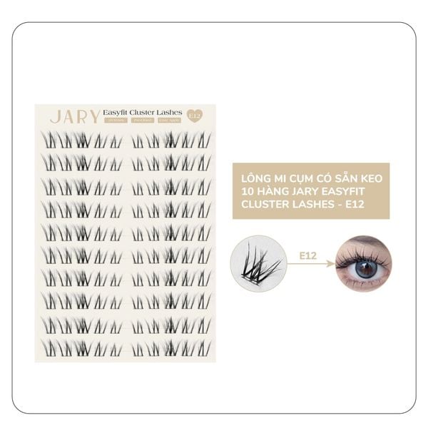 LÔNG MI CỤM CÓ SẴN KEO 10 HÀNG JARY EASYFIT CLUSTER LASHES