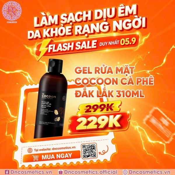 GEL RỬA MẶT COCOON CÀ PHÊ ĐẮK LẮK 310ML
