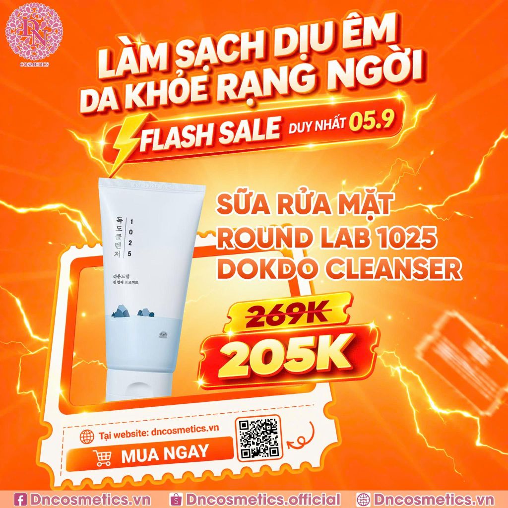 SỮA RỬA MẶT ROUND LAB 1025 DOKDO CLEANSER 150ML
