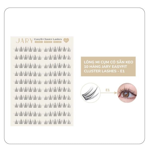 LÔNG MI CỤM CÓ SẴN KEO 10 HÀNG JARY EASYFIT CLUSTER LASHES