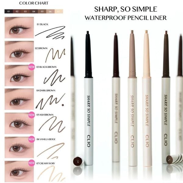 CHÌ KẺ MẮT CLIO SHARP SO SIMPLE WATERPROOF PENCIL LINER 0.14G