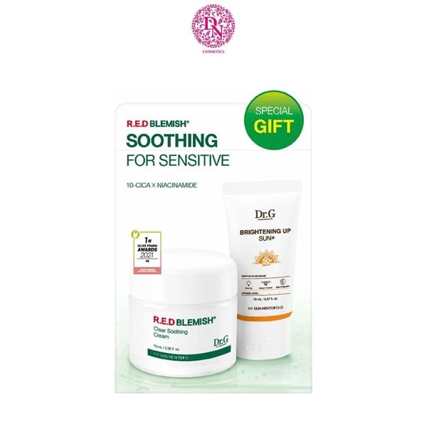 BỘ CHĂM SÓC DA DR.G R.E.D BLEMISH CLEAR SOOTHING CREAM BONUS SET